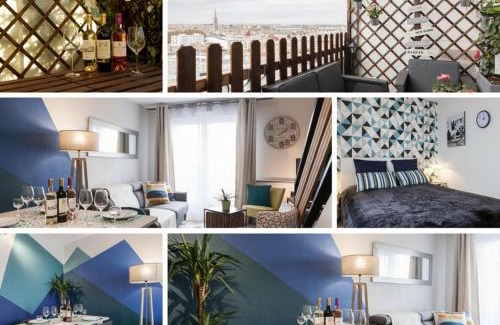 Bordeaux Sud Apartment | FREE Parking - Self Checkin - WIFI - Panoramique Terrasse - DUPLEX SAINT JEAN - SUPERBORDEAUX