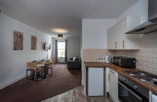Neath Apartment | Fully Equipped Kitchen, Double room