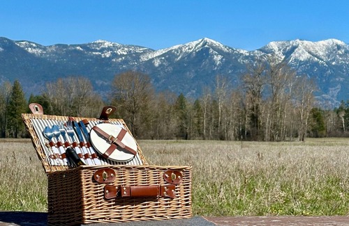 Kalispell Cabin | Glamping Near Glacier & Whitefish, 80 Acres, River Access, Mtn Views: Tent C5