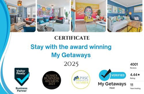 Brighton House | Golden Sunset House with free parking by My Getaways
