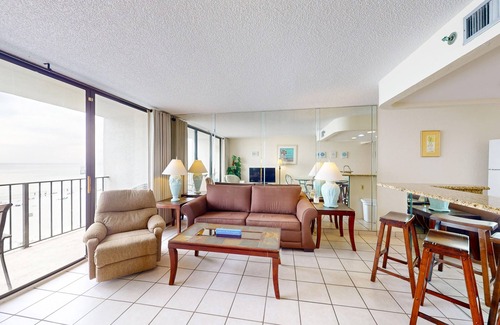 Panama City Beach Condo | Gorgeous Gulf-view condo with private balcony, beach access, pool & Hot tub