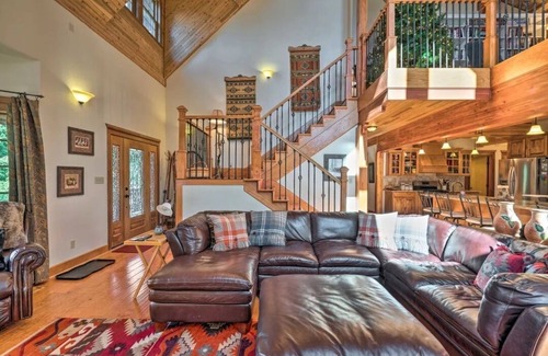 Angel Fire House | Grinning Bear Lodge: Hot Tub, Large Deck, Fire-Pit & Mountain Serenity.