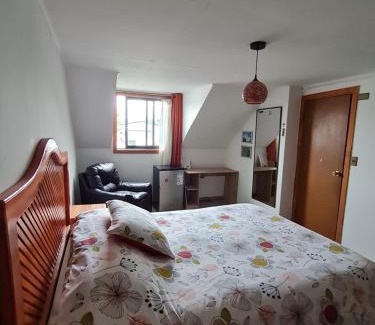 Villarrica House | Habitación con baño privado vista al volcán