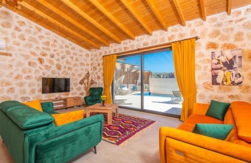 Kas Villa | Havuzu dışarıdan görünmeyen jakuzili özel havuzlu lüks villa