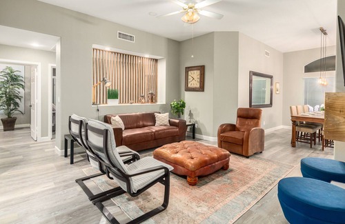 Ashley Park House | Heated Pool w/ Work From Home Office.