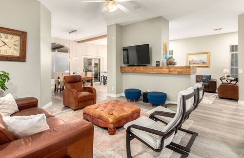 Ashley Park House | Heated Pool w/ Work From Home Office.