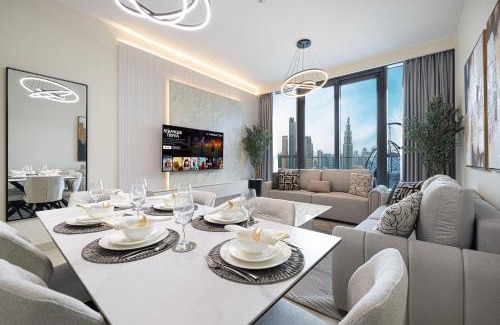 Bur Dubai Apartment | High-Floor Luxe 2BR Stunning Burj Khalifa & Fountain Views Direct Dubai Mall Access
