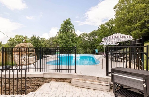 Dickerson Road House | Hilltop Colonial with views, hot tub & pool