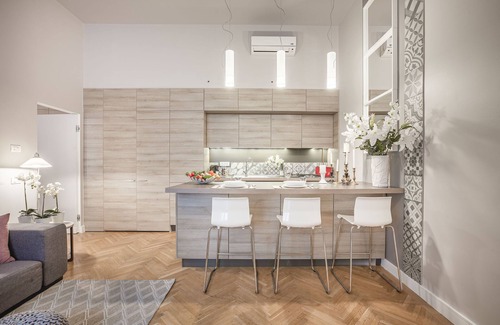 Inner City Budapest Apartment | HISTORIC PALACE Dreher, PEDESTRIAN ZONE Via Vaci, WiFi, A/C TV.