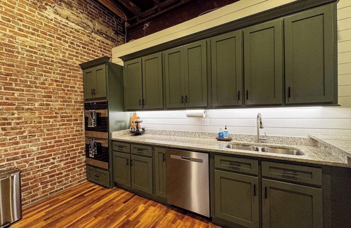 Hartselle Apartment | Historic Strand Theater Loft - Luxury Downtown Hartselle Retreat!