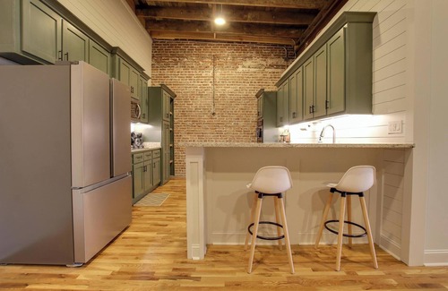 Hartselle Apartment | Historic Strand Theater Loft - Luxury Downtown Hartselle Retreat!