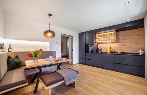 San Martino in Passiria Apartment | Holiday Apartment Berta – new, comfortable, with garden terrace & mountain view
