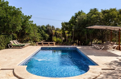 Santanyi Villa | Holiday Home Finca Es Turo with Mountain Views, Pool and Wi-Fi