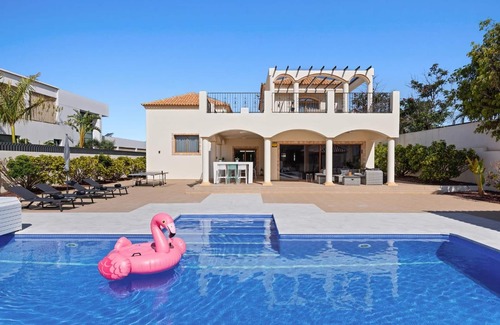 Costa Adeje Villa | Holiday Villa 'Karat Luso' with Sea View, Wi-Fi and Air Conditioning