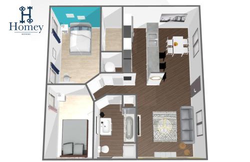 Downtown Salt Lake City Apartment | HOMEY PARIS - NEW/Free garage parking/Downtown Salt Lake City