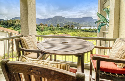 Princeville Condo | Hotel suite with spectacular mountain/bay view, lanai, 2 pools & 8 tennis courts