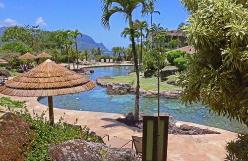 Princeville Condo | Hotel suite with spectacular mountain/bay view, lanai, 2 pools & 8 tennis courts