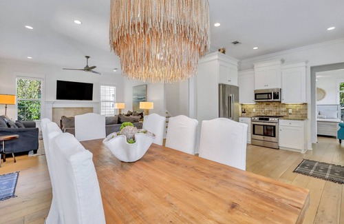 Saint Simons Island House | Houdini by the Sea! Heated Pool and Newly Landscaped Pool Area | Walk to Beaches and Village Area