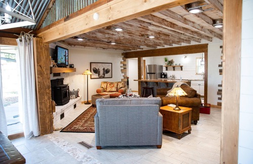 Checotah House | House on the lake with a large sandy beach just steps from the back door.