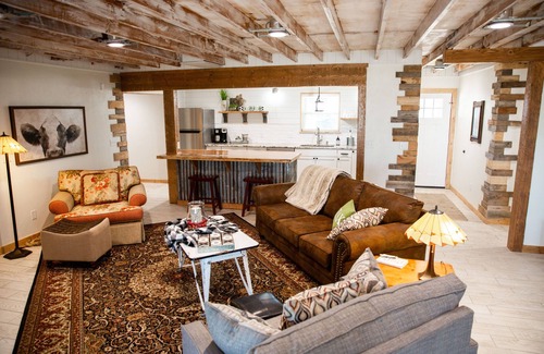 Checotah House | House on the lake with a large sandy beach just steps from the back door.