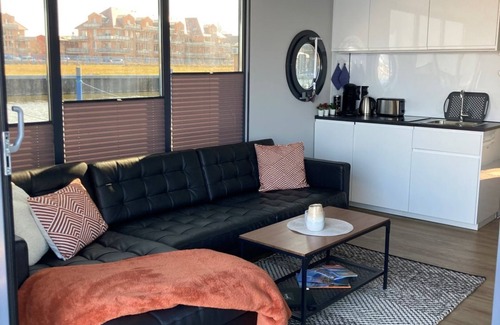 Barth Boat Rental | Houseboat Fjord Vineta with bio sauna and roof terrace in Barth