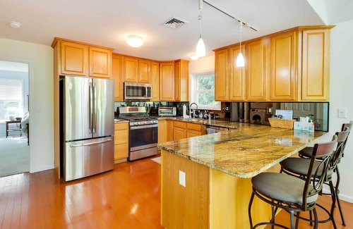 Pocono Lake House | Huge Deck: Stunning Pocono Lake Vacation Rental!