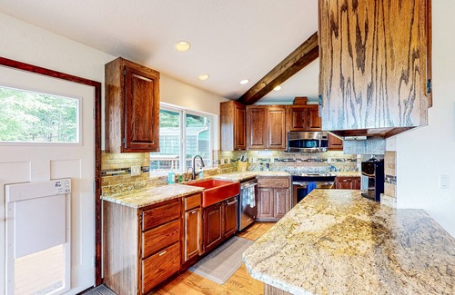 Port Angeles House | Idyllic home with water views, wrap-around deck, hot tub, and firepit - dogs ok