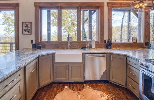 Blue Ridge Cabin | Incredible VIEWS! Year Round Heated POOL, PoolTable, HotTub, 5 Min to BlueRidge