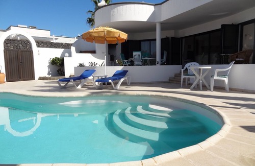 Playa Blanca Apartment | Independent Private Room (twin or double bed) with ensuite in villa with pool