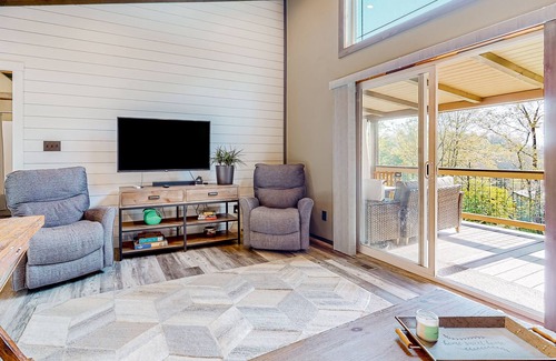 Marshall House | Inviting dog-friendly home with fitness area, firepit, central AC, & W/D