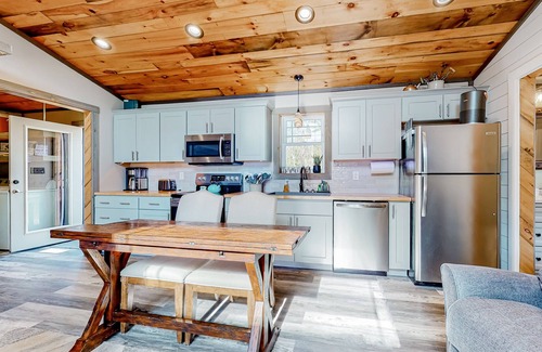Marshall House | Inviting dog-friendly home with fitness area, firepit, central AC, & W/D