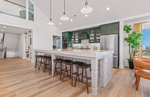 Kill Devil Hills House | Island Enchantment - Oceanfront Pet Friendly Home w/Cabana Service! FlexStay! Incredible Views, Poolside Tiki Bar, Hot Tub, and More!