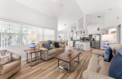 Sanibel House | Island Home w/Pool, covered deck outdoor dining, 5min walk to beach