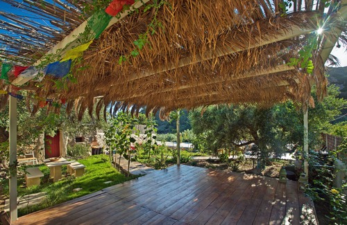 Aspros Potamos Cottage | "Kelari" 300 years old cottage "Natura cottages" with sea view shared garden