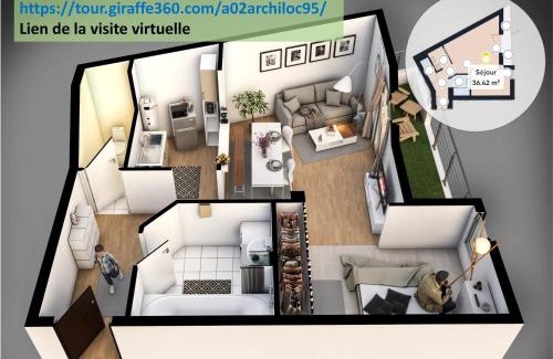 Argenteuil Apartment | l'Aigle Royal de Paris, Gare, parking et terrasse