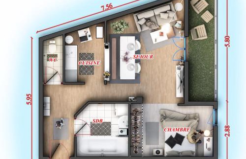 Argenteuil Apartment | l'Aigle Royal de Paris, Gare, parking et terrasse
