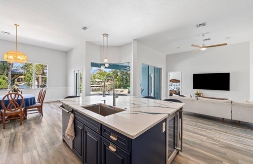Cocoa Beach House | La Casa de SandPiper on canal with boat dock. Walk to beach!