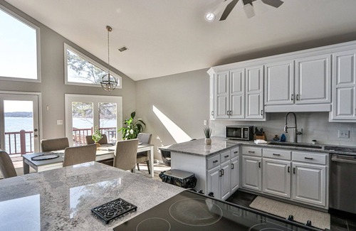 Mooresville House | LAKE FRONT Home with PRIVATE BEACH and HOT TUB on Lake Norman!