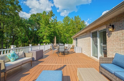Aspen Hill House | Lake Front Property with Huge Deck and multiple areas to socialize