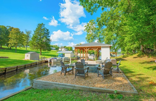 Aspen Hill House | Lake Front Property with Huge Deck and multiple areas to socialize