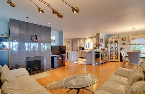 Lake George House | Lake George Vacation Rental: Boat Dock & Hot Tub!