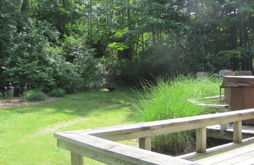 Glenn Haven Shores House | Lake MI Beach, 2 Fireplaces, Hot Tub, Woods & Privacy