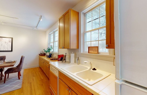 Miller Beach House | Lake-view home one block from the beach with deck, patio, & washer/dryer
