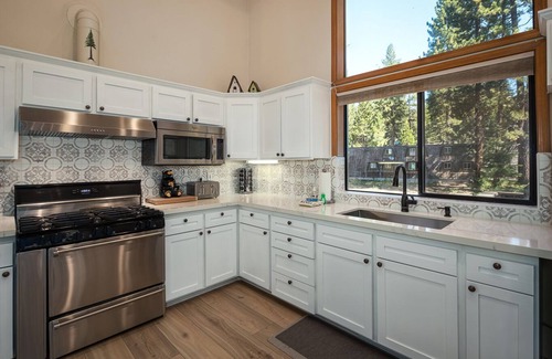 Tahoe Vista House | Lake Views, Hot Tub, Across from Beach, Garage "Sandy Shores Villa"