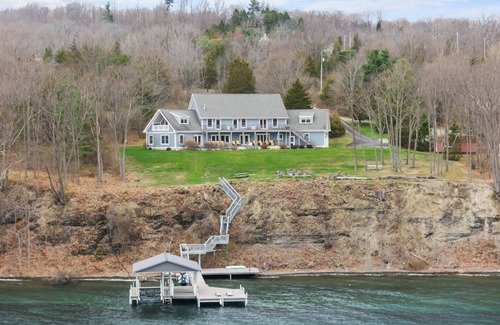 Valois House | Lakefront 6BR Retreat with Private Dock, Huge Deck & Epic Seneca Views