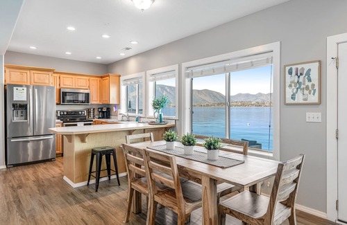 Chelan House | Lakefront Home w/Private Dock, Buoy, Hot Tub & Large Waterfront Patio
