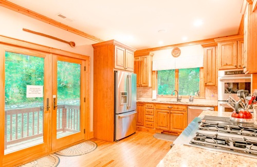 Lake Junaluska House | Lakefront mountain home with WiFi, extensive kitchen, & central AC