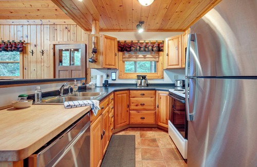 Presque Isle Cabin | Lakefront Presque Isle Cabin w/Private Dock