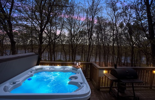 Pocono Mountain Lake House | Lakefront, Pvt Hot Tub, Indoor Pool, Hiking, Games Games, Fireplace