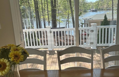 Macon House | Lakefront Retreat with Hot Tub, 2 Docks, Panoramic Views, Firepit, SUP & Kayaks